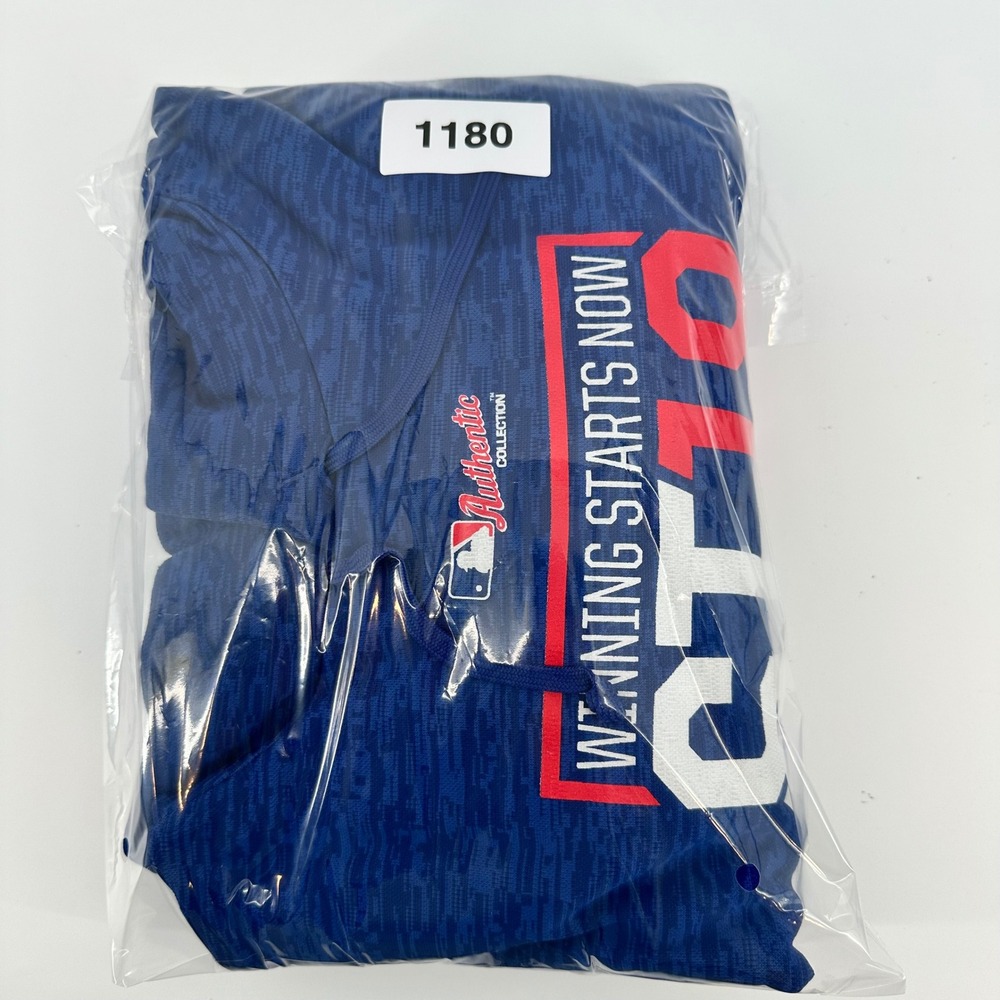 Majestic Texas Rangers ST18 Spring Training Blue Hoodie Mens XL MLB Authentic - Picture 12 of 12